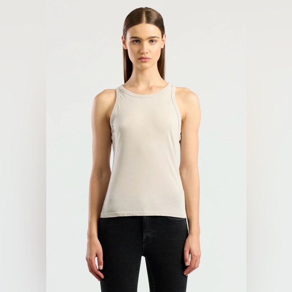 Cotton Citizen Standard Oatmeal 100% Supima Cotton Tank Made in the USA XS